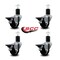 Service Caster 3'' Soft Rubber Swivel 1-3/4'' Expanding Stem Caster Set with Brake, 4PK SCC-EX20S314-SRS-PLB-134-4 - alternate 4
